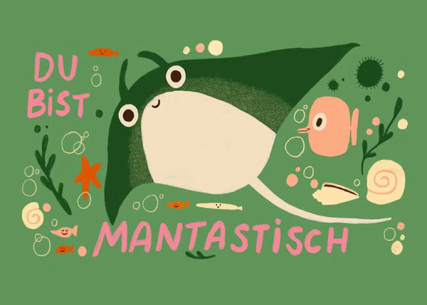 Du bist mantastisch Postkarte