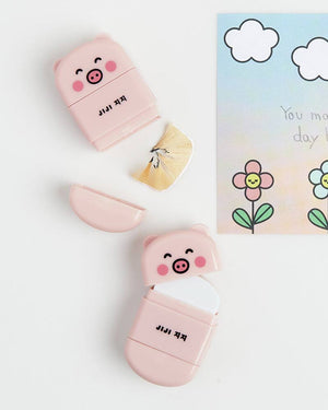 Radiergummi mit Anspitzer Schwein