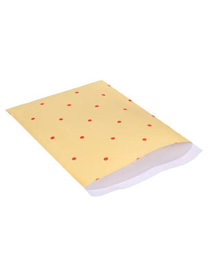 Flache Geschenktüte Dotties Blonde-Poppy Red