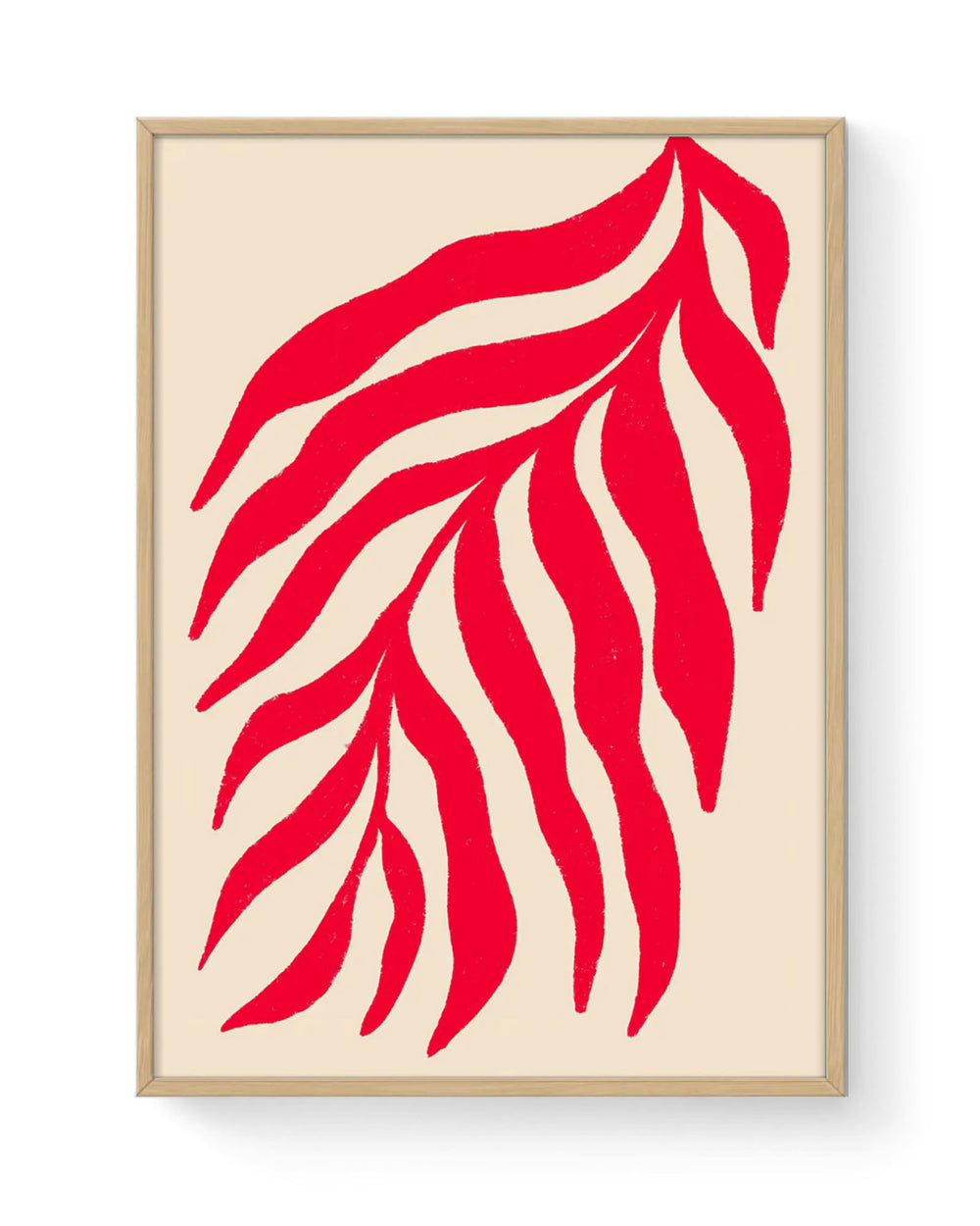 Red Silhouette Textured Branch Poster (50x70cm)