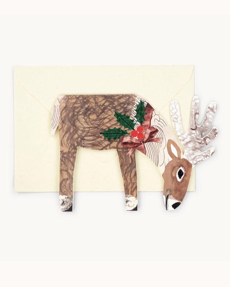 Hadley - Reindeer Christmas Klappkarte