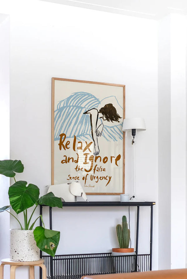 Relax And Ignore Poster - Sissan Richardt (Din A3)