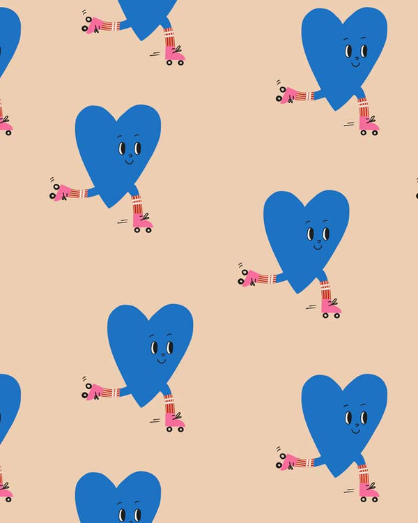 Geschenktüte Marii Soré Roller Hearts mit Boden (5er-Pack)