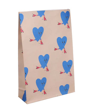 Geschenktüte Marii Soré Roller Hearts mit Boden (5er-Pack)