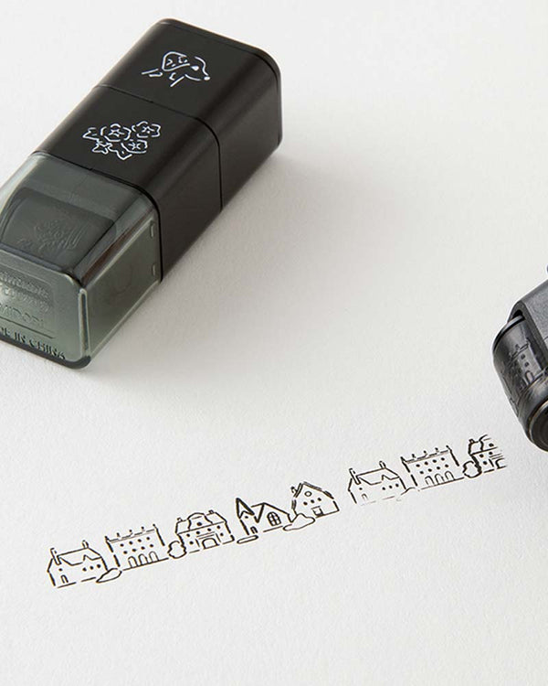 Midori Paintable Stamp Roller Dog & Landscape