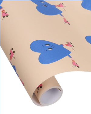 Geschenkpapierrolle Roller Heart 70x300cm