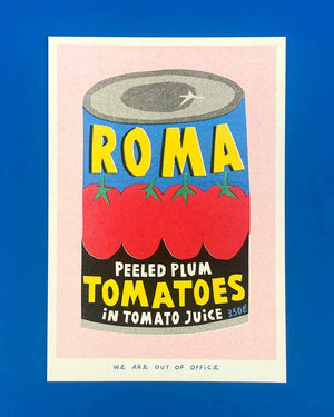 Dose mit Pflaumentomaten Risodruck