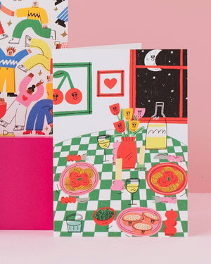 Rumble Cards Romantic Dinner Klappkarte