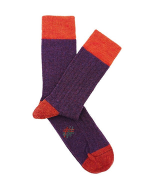 Bio-Lammwollsocken - Aubergine