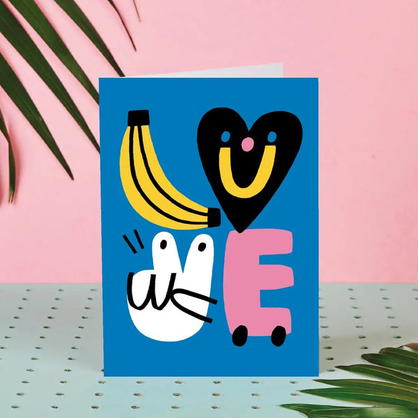Banana Love Klappkarte
