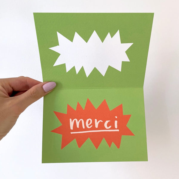 Merci Die Cut Klappkarte