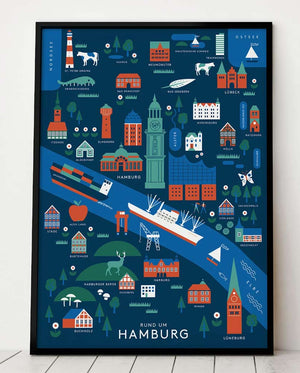 Rund um Hamburg Poster