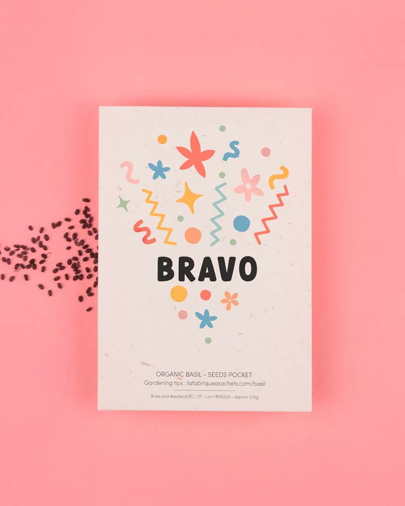„Bravo“ Basilikum Samentüte - La Fabrique à Sachets