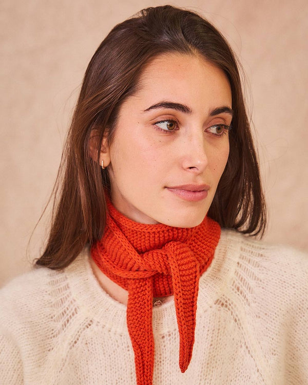 Kleiner Schal aus Wolle Orange