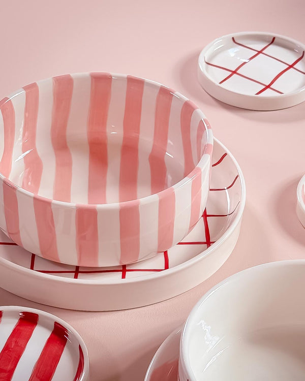 Schale Stripes Incanto Rose