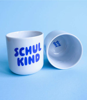 Schulkind Becher Blau