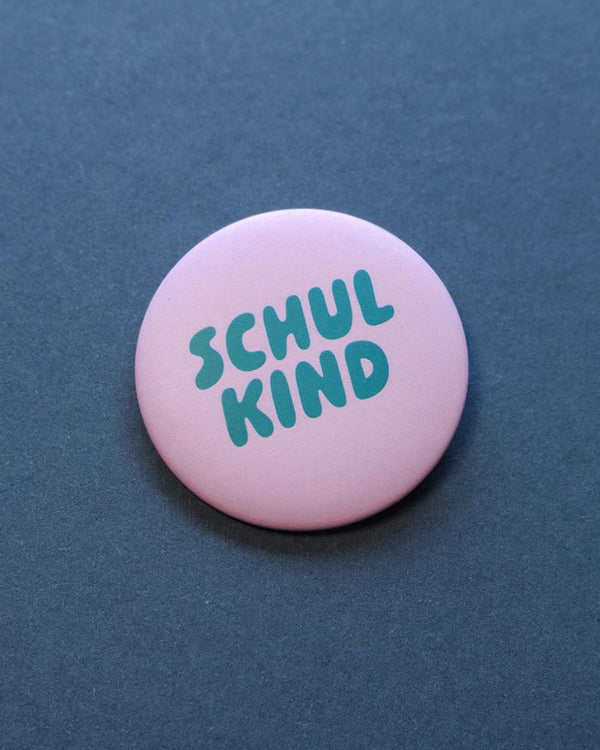 Button Schulkind Flieder-Grün