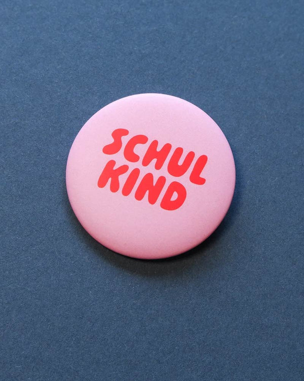 Button Schulkind Rosa-Rot