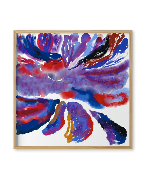 The Sea #1: Abstrakter Kunstdruck von Jan Kruse mit gestischen Pinselstrichen in limitierter Auflage, handsigniert. Erhältlich in zwei Größen, ohne Rahmen.