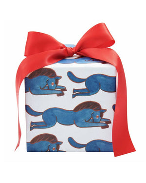 Seidenpapier Midsommar Pferde Blau