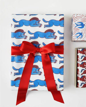 Seidenpapier Midsommar Pferde Blau