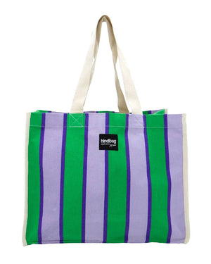 Shopper Cabas Gestreift Grün