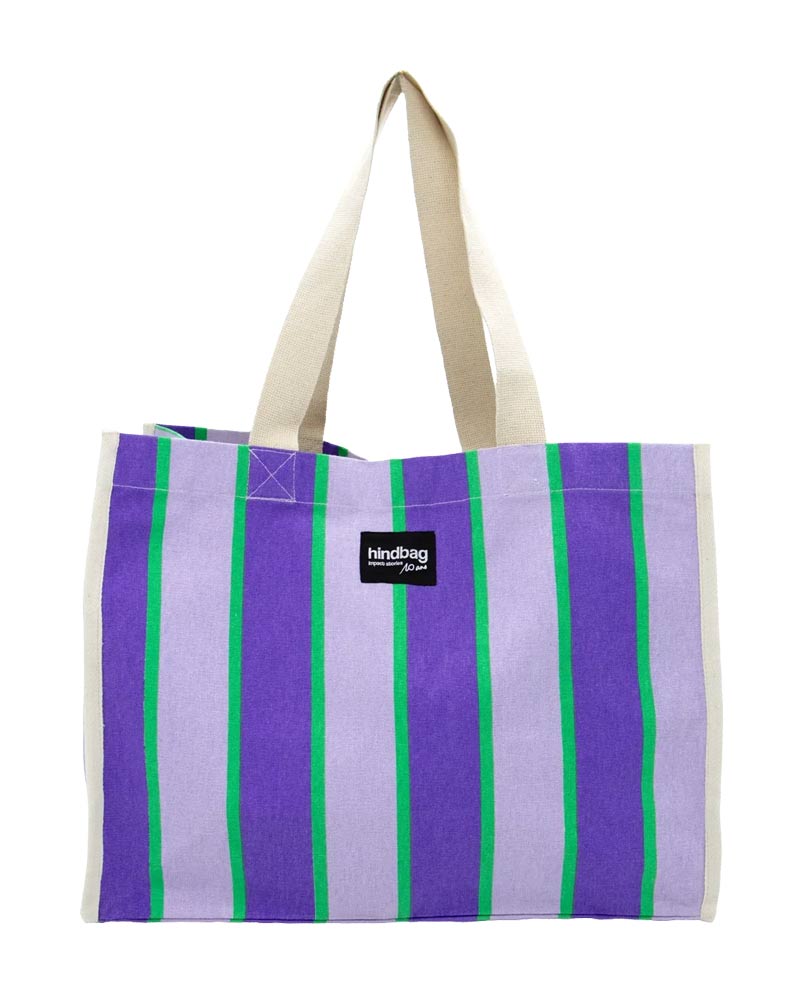 Shopper Cabas Gestreift Lila