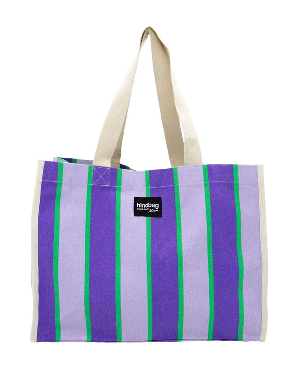 Shopper Cabas Gestreift Lila