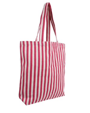 Shopper Natural Baumwolle Streifen Pink Stripes