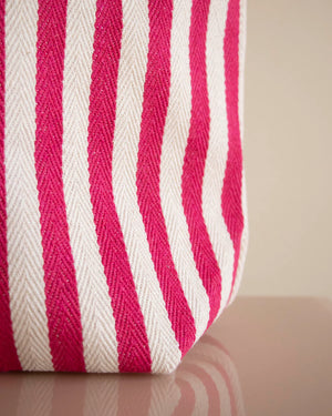 Shopper Natural Baumwolle Streifen Pink Stripes