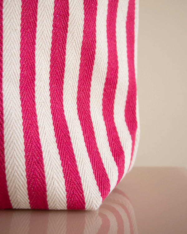 Shopper Natural Baumwolle Streifen Pink Stripes