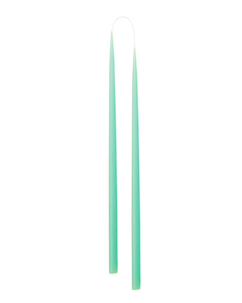 Slim Colored Candle Mint Green (2er-Set)