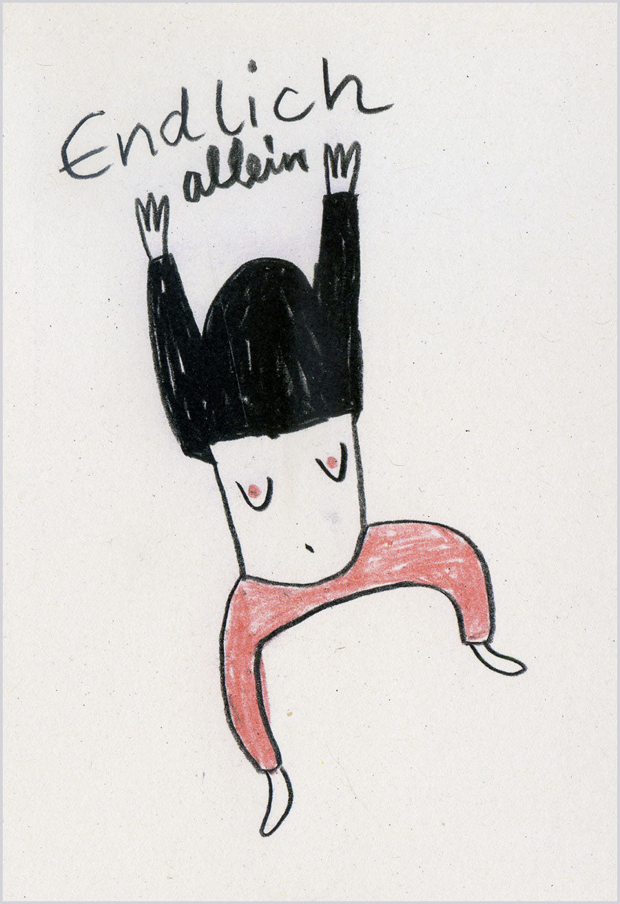 Endlich allein Postkarte