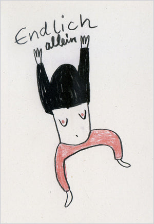 Endlich allein Postkarte