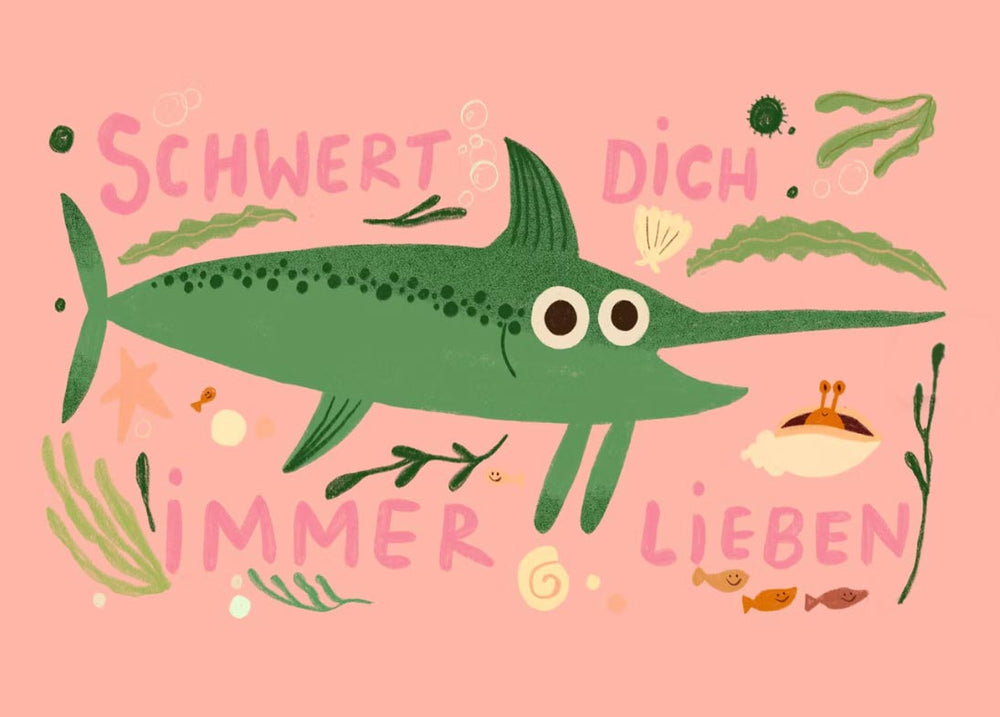 Schwert dich immer lieben Postkarte