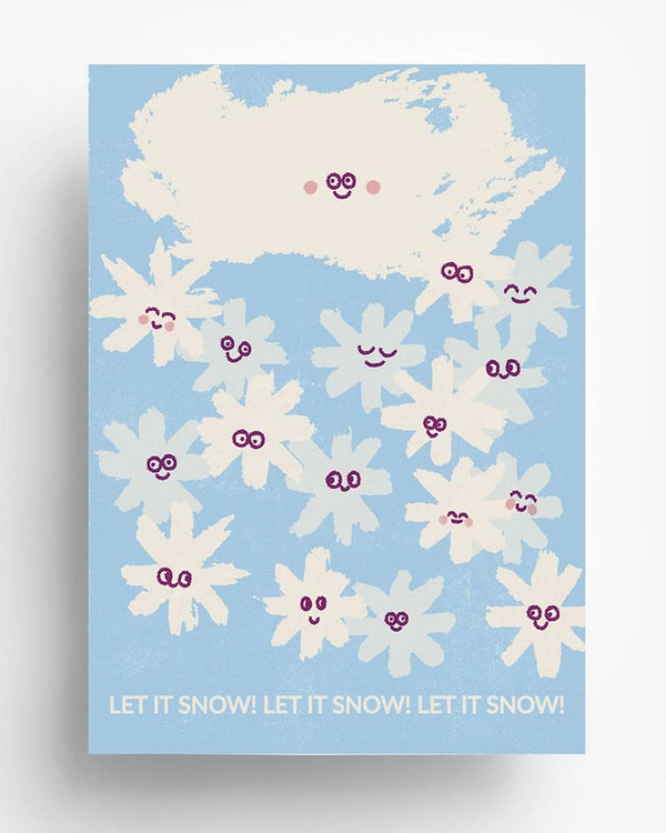Let it snow Postkarte