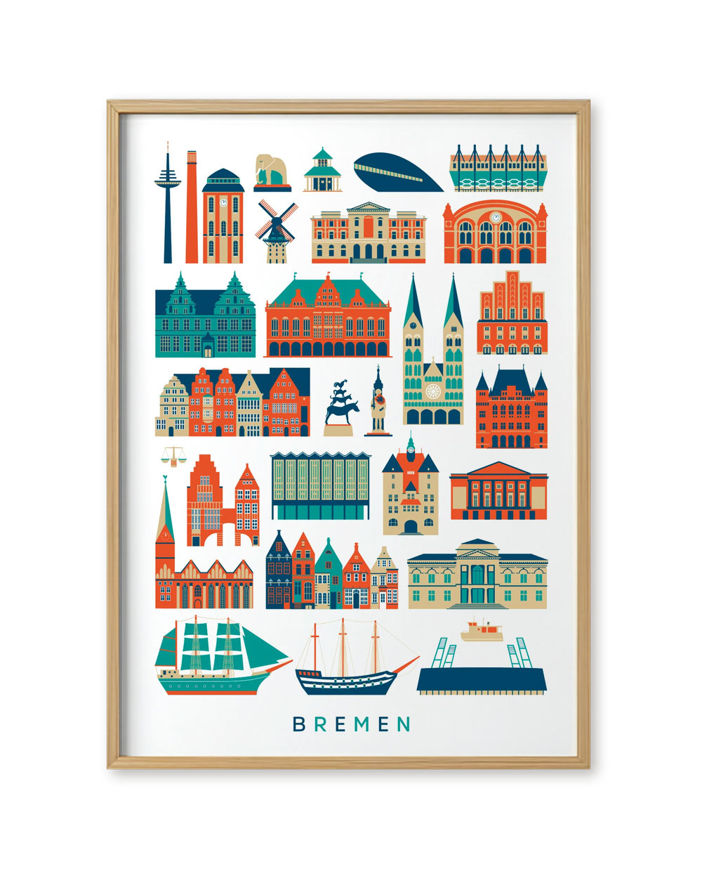 Stadt Bremen Poster (50 x 70 cm)