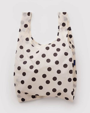 Standard Baggu Einkaufsbeutel Cream and Black Polka Dot