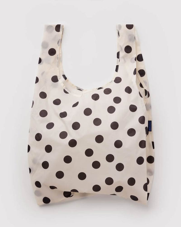Standard Baggu Einkaufsbeutel Cream and Black Polka Dot