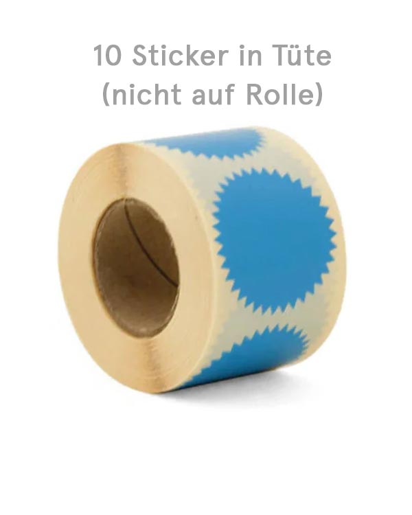 Aufkleber Stern Türkis (10 Stk.)