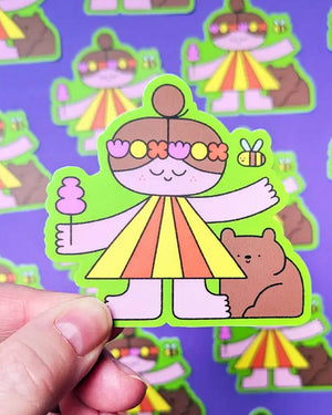 Hello Vonnie Nature Girl Vinyl Sticker