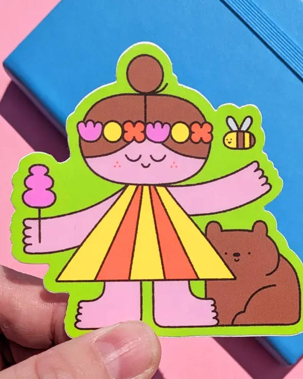 Hello Vonnie Nature Girl Vinyl Sticker