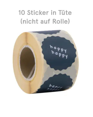 Aufkleber Happy Happy Edison Teal (10 Stk.)