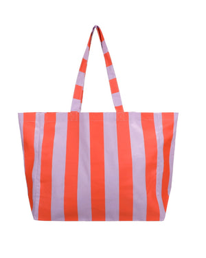 Strandtasche Streifen Campfire Orange - Dewy Lilac