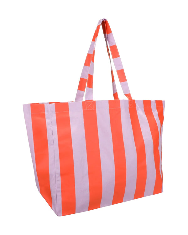 Strandtasche Streifen Campfire Orange - Dewy Lilac
