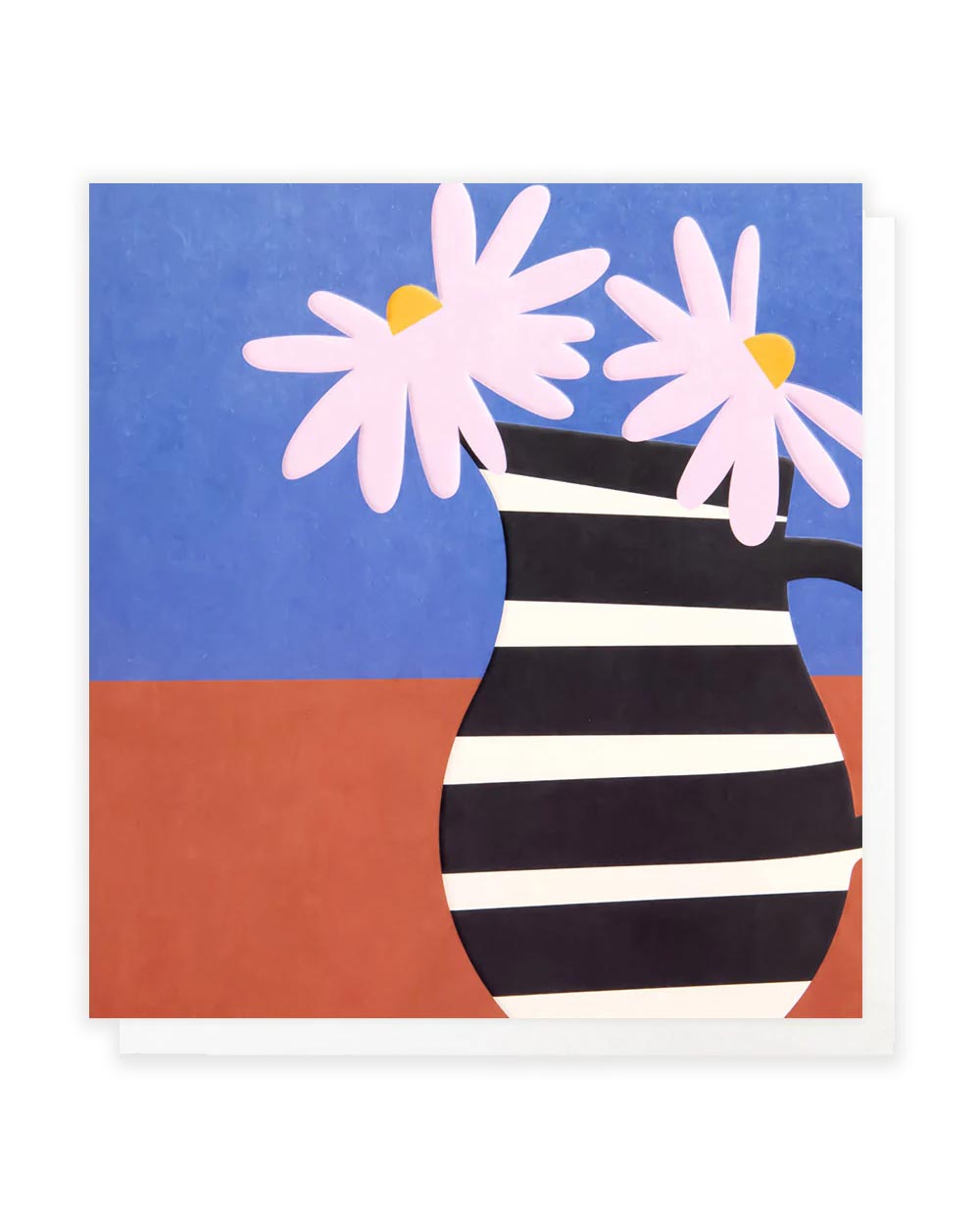 Striped Jug With Flowers Everyday Klappkarte