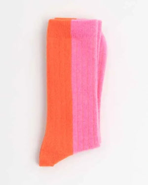 Suite13Lab - Bicolor Wollsocken Pink