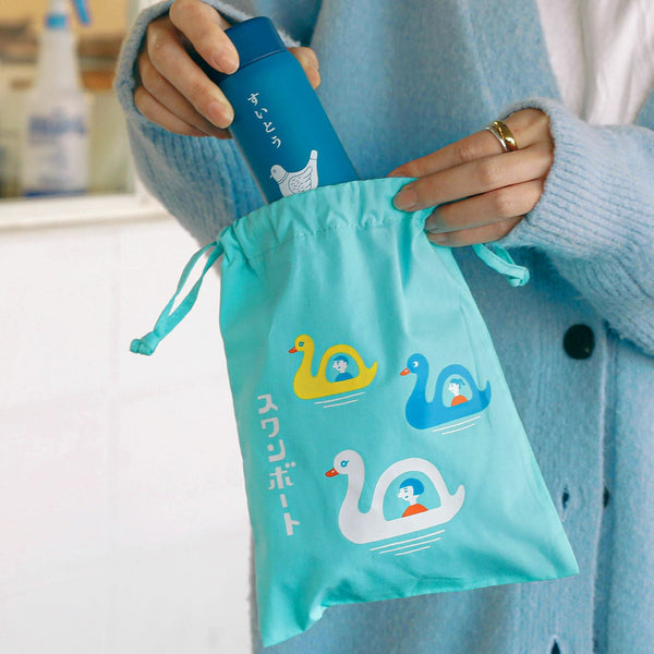 Hightide  New Retro Drawstring Bag Medium Swan Boat