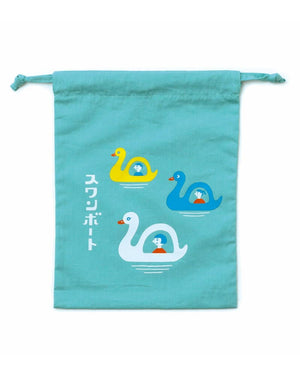 Hightide  New Retro Drawstring Bag Medium Swan Boat