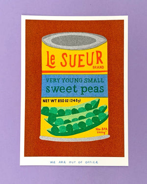 Dose mit Zuckererbsen Risodruck